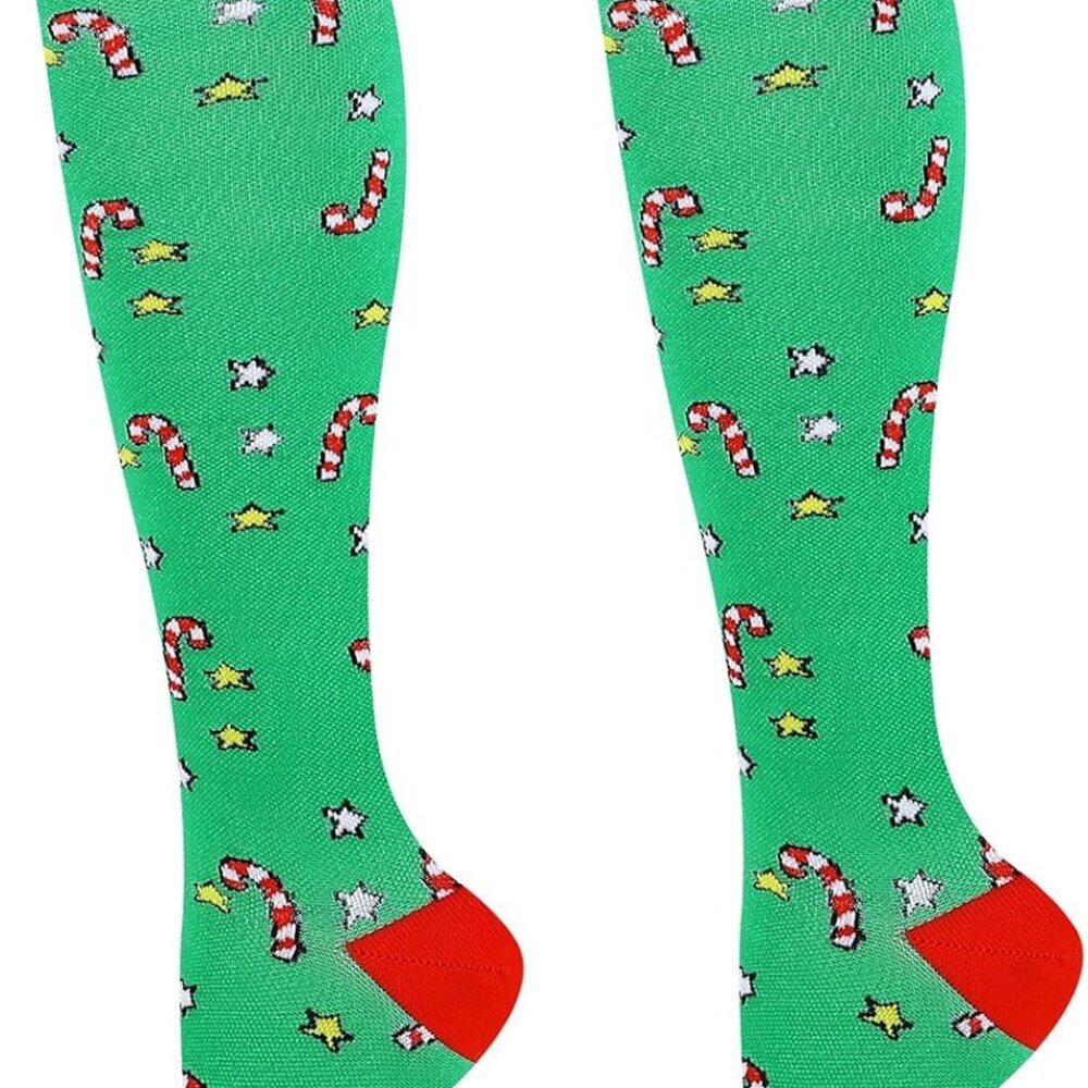 Junely Compression Socks for Women Knee High Festival for Running Athletic Nurse